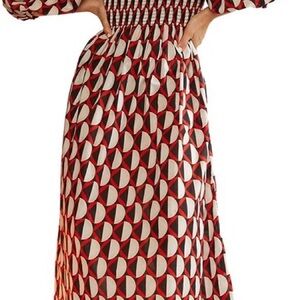 Cynthia Rowley Caprice Dress Geo Blue/Red